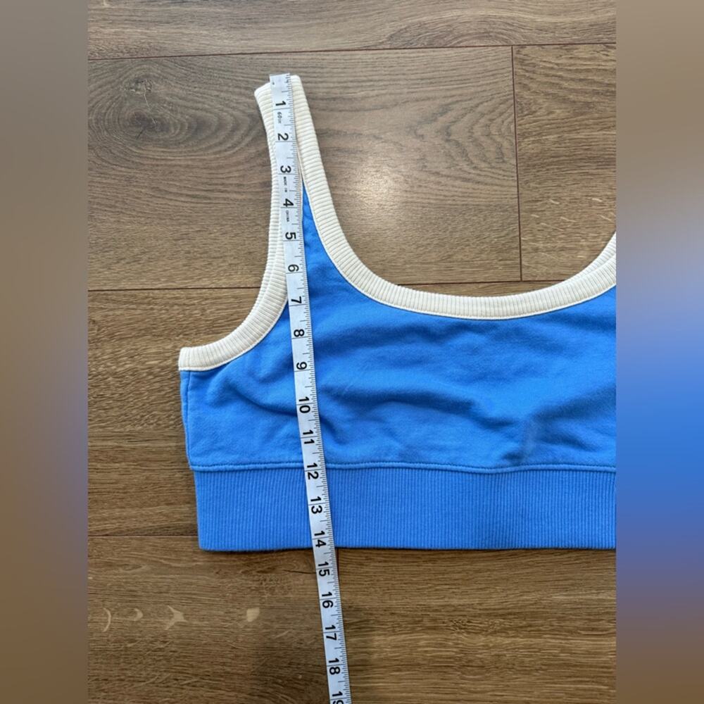 NWT MWL Madewell Terry Ribbed Bralette Oasis Blue Size XL - Picture 9 of 9